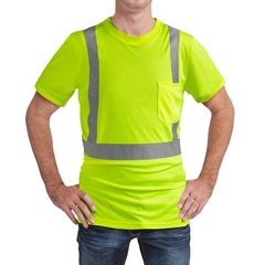 High Visibility Shirts Quick Dry Safety T Shirts with Reflective Strips and P…