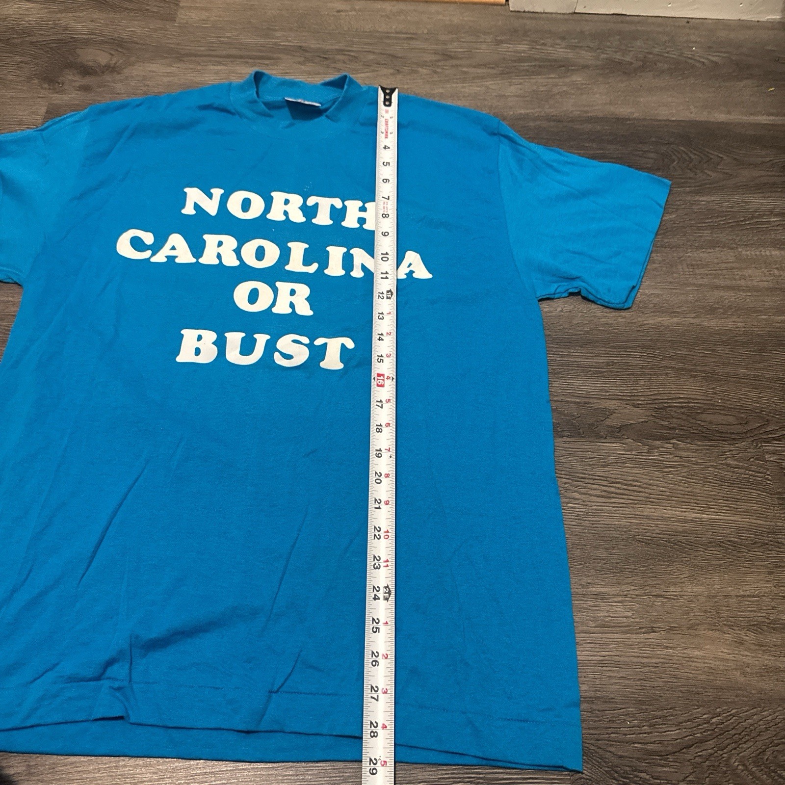 Vintage 80s North Carolina Tar Heels UNC or Bust T-Shirt XL (L) Teejays USA gallery