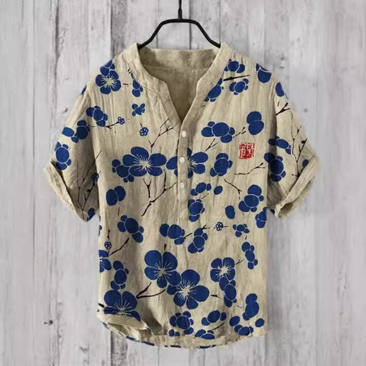 Mens Short Sleeve T-shirt Tops Ladies Cotton Linen Casual Shirt Loose Blouse Tee gallery