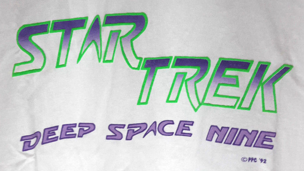 Vintage Promo Star Trek Deep Space 9 (DS9) Logo Adult T-shirt- Choose Your Size