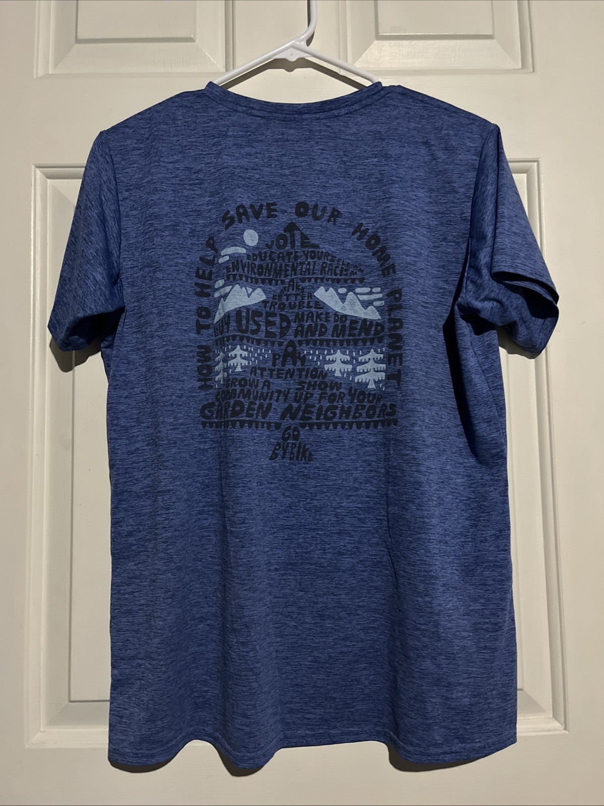 Patagonia Save Our Home Planet Graphic T Shirt Blue Mens Size L Short Sleeve gallery