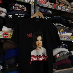 VINTAGE 2000s TOKIO HOTEL BILL KAULITZ EMO Y2K T-SHIRT SIZE 164cm / adult SMALL