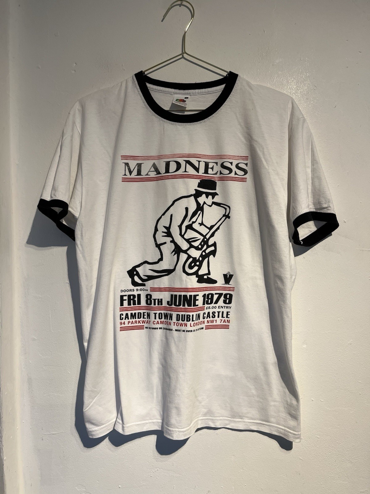 Madness Shirt Large White Ringer 2tone Tour Ska Rock Pop Band Concert Gig gallery