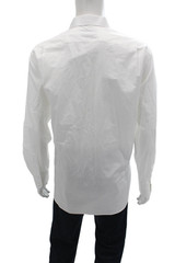 Hart Schaffner Marx Mens Point Collar Dress Shirt White Long Sleeve Size XL