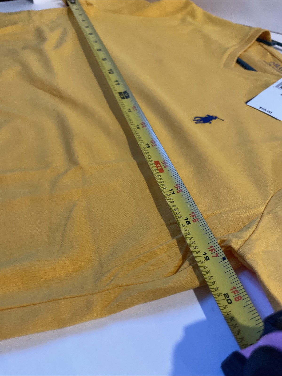 Polo Ralph Lauren Shirt Mens Gold/Yellow V Neck Classic Fit Pony Logo Size Small gallery