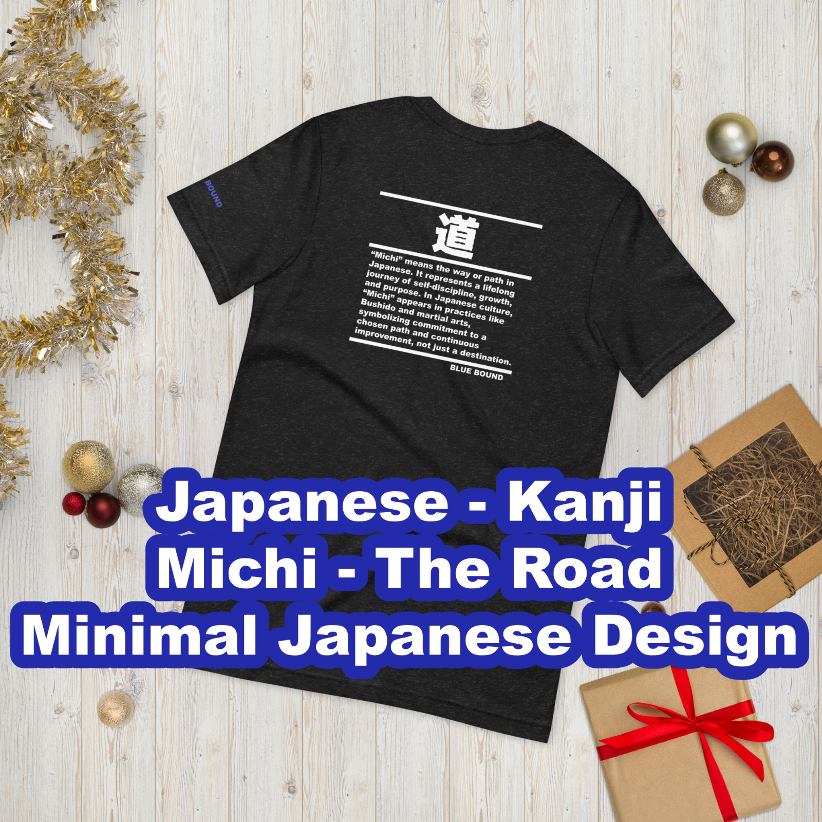 Unisex T-Shirt Kanji “道 - Michi as Road” Japanese Minimal Graphic Tee gallery