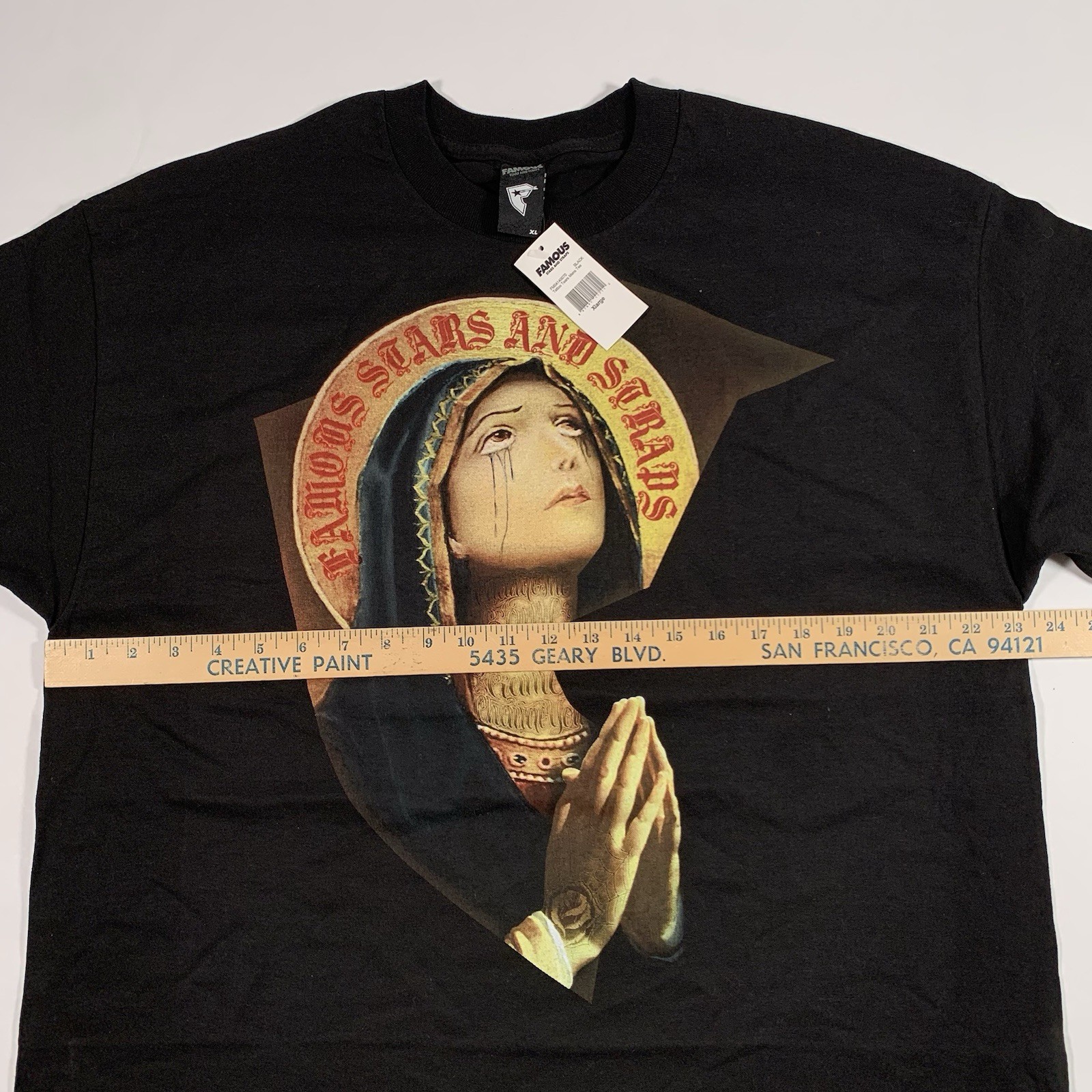 Famous Stars & Straps Tattoo Tears T-Shirt XL X-Large Virgin Mary Pray Barker gallery
