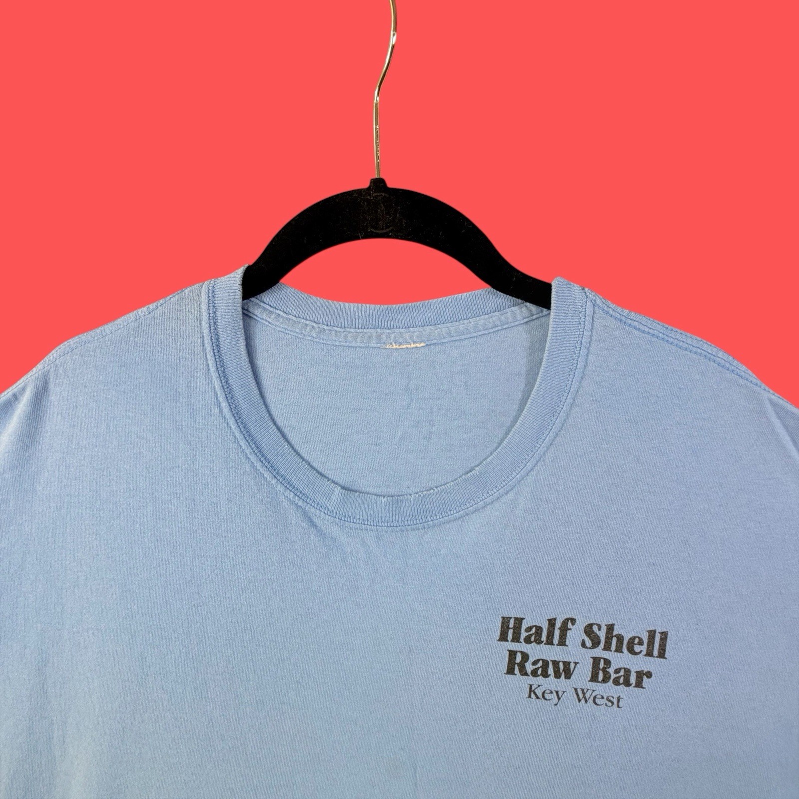 HALF SHELL RAW BAR “EAT IT RAW” … KEY WEST FL … Blue T-Shirt … Size 4XL /5XL gallery