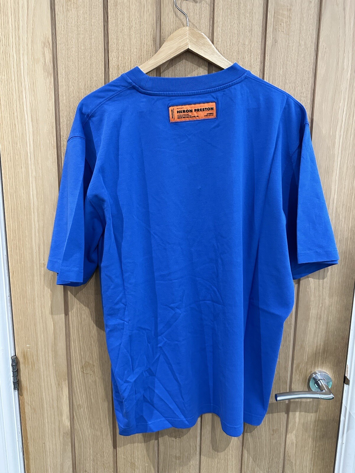 HERON PRESTON Embroided Logo Neck T-shirt Size Large GENUINE RRP £200 #E2 gallery