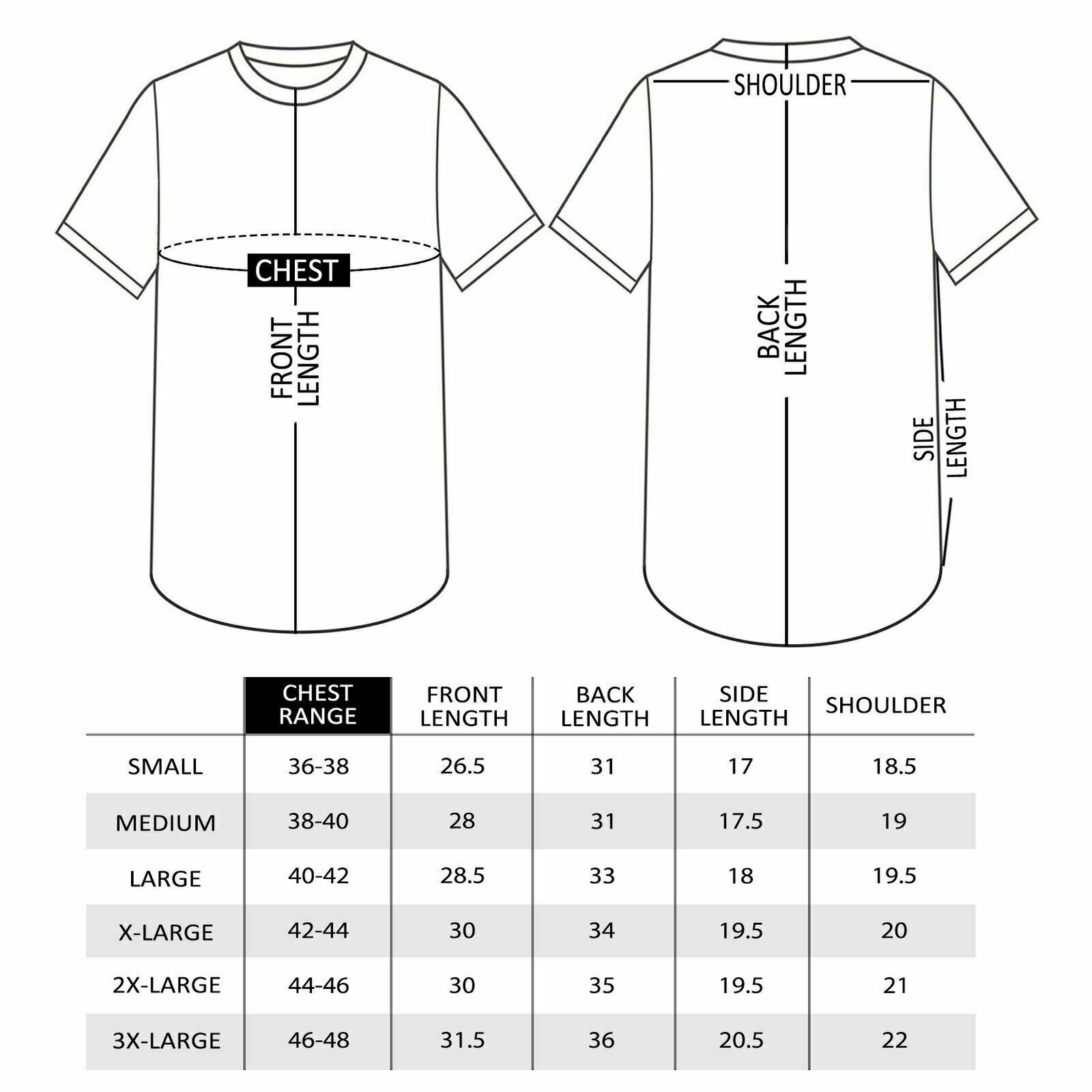 Mens BASIC HIPSTER T Shirts Casual Extended Longline Back Hip Hop Hemline Tee gallery