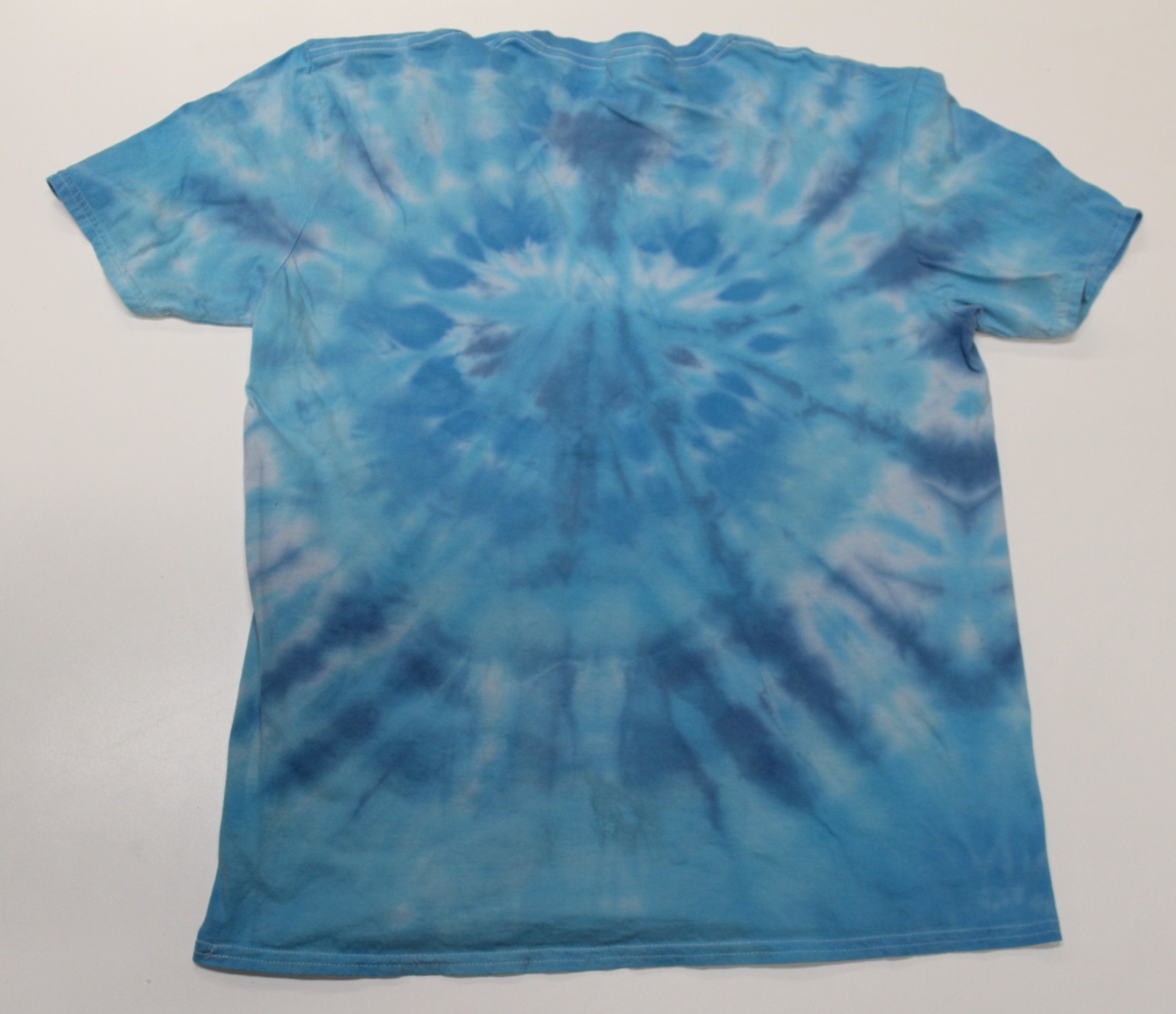 Tie Dye T-Shirt Adult L Blue Sad Axolotl Gildan Softstyle Cotton Short Sleeve gallery