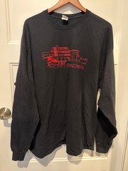 1994 Frank Lloyd Wright FALLINGWATER Long Sleeve Black TShirt Mens XXL Architect