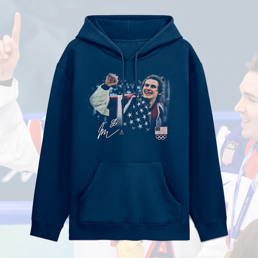 HOT! Jack Hughes US Men's Olympic Hockey Medal Moment Flag Special Design gallery