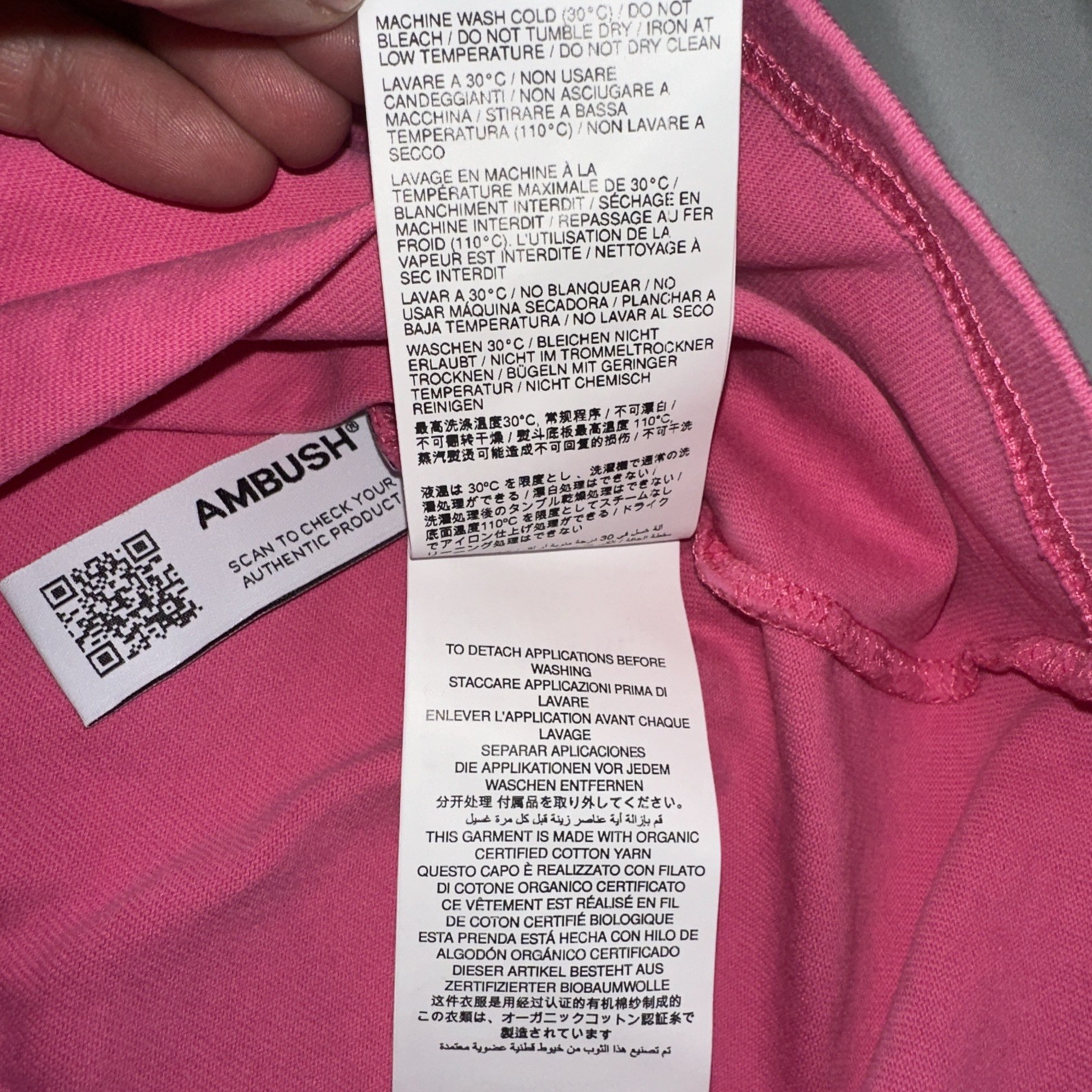 Ambush Stoppers Tee Shirt Pink Size XS Retail $250 Authentic Tag To Verify gallery