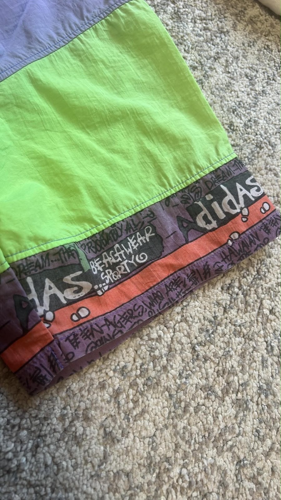 Ultra Rare Vintage 80s Adidas x Stüssy Beachwear Short Sleeve Top - Size L gallery