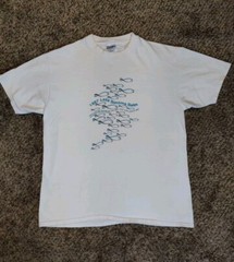 Vintage Gorpcore Shirt Large 90s 1997 Swimming Outdoors Sonoma California Fish