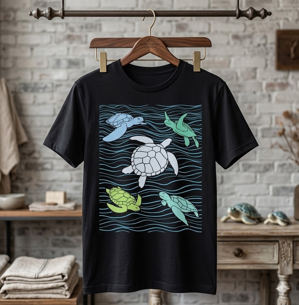 Colorful Sea Turtles - Animal Whisperer Ocean Beach Lover T-Shirt - H075 gallery
