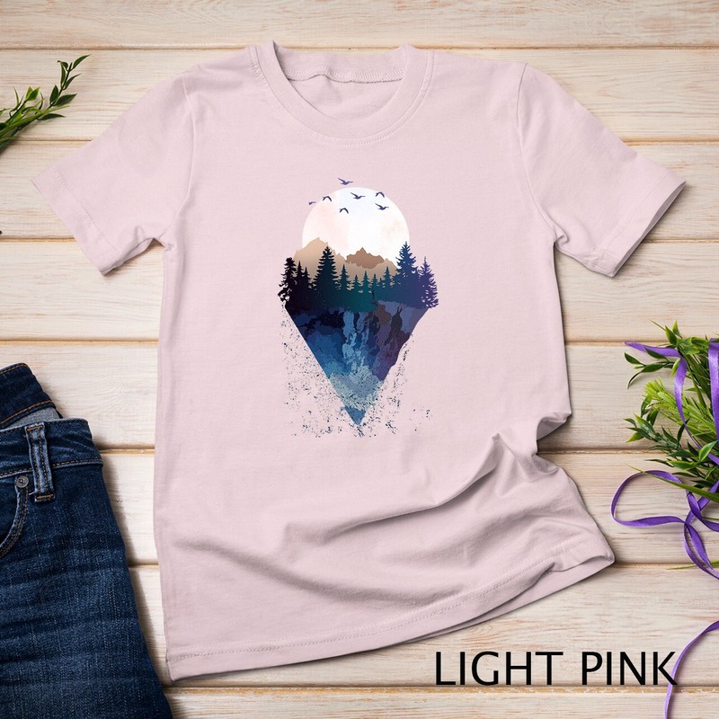 Funny Geometric Mountain Abstract Geometry Outdoor Gifts T-Shirt Unisex T-shirt gallery