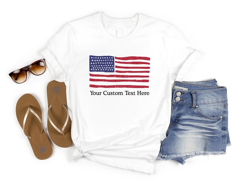 Custom American Flag Shirt, July 4th Freedom Shirt, 4th of July Shirt, Independe