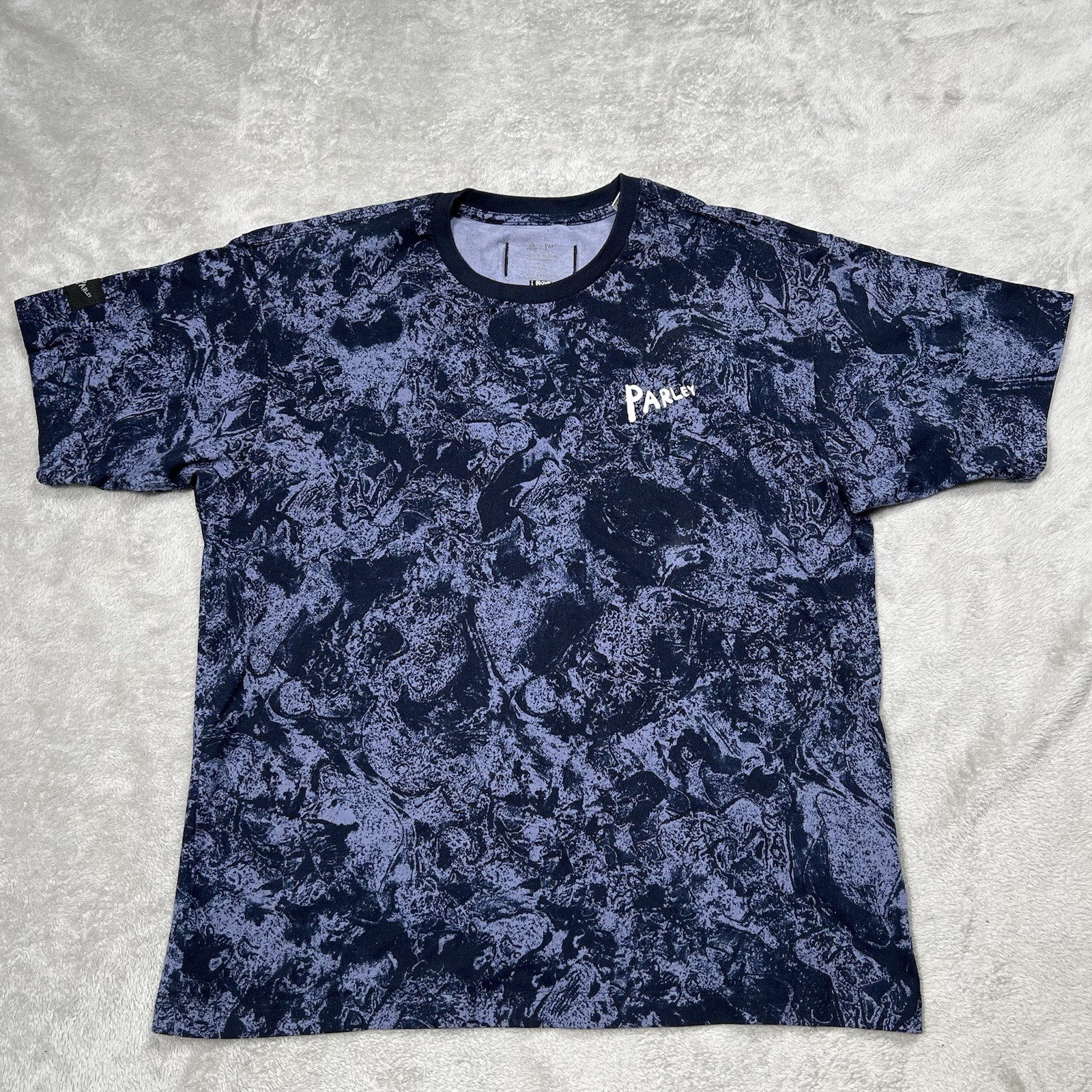 Adidas x Parley T Shirt Adult M Silver Violet AOP For The Oceans S/S Tee HR6995 gallery