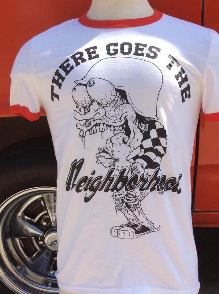 THERE GOES THE NEIGHBORHOOD RINGER T SHIRT biker punk metal patch jacket badge gallery