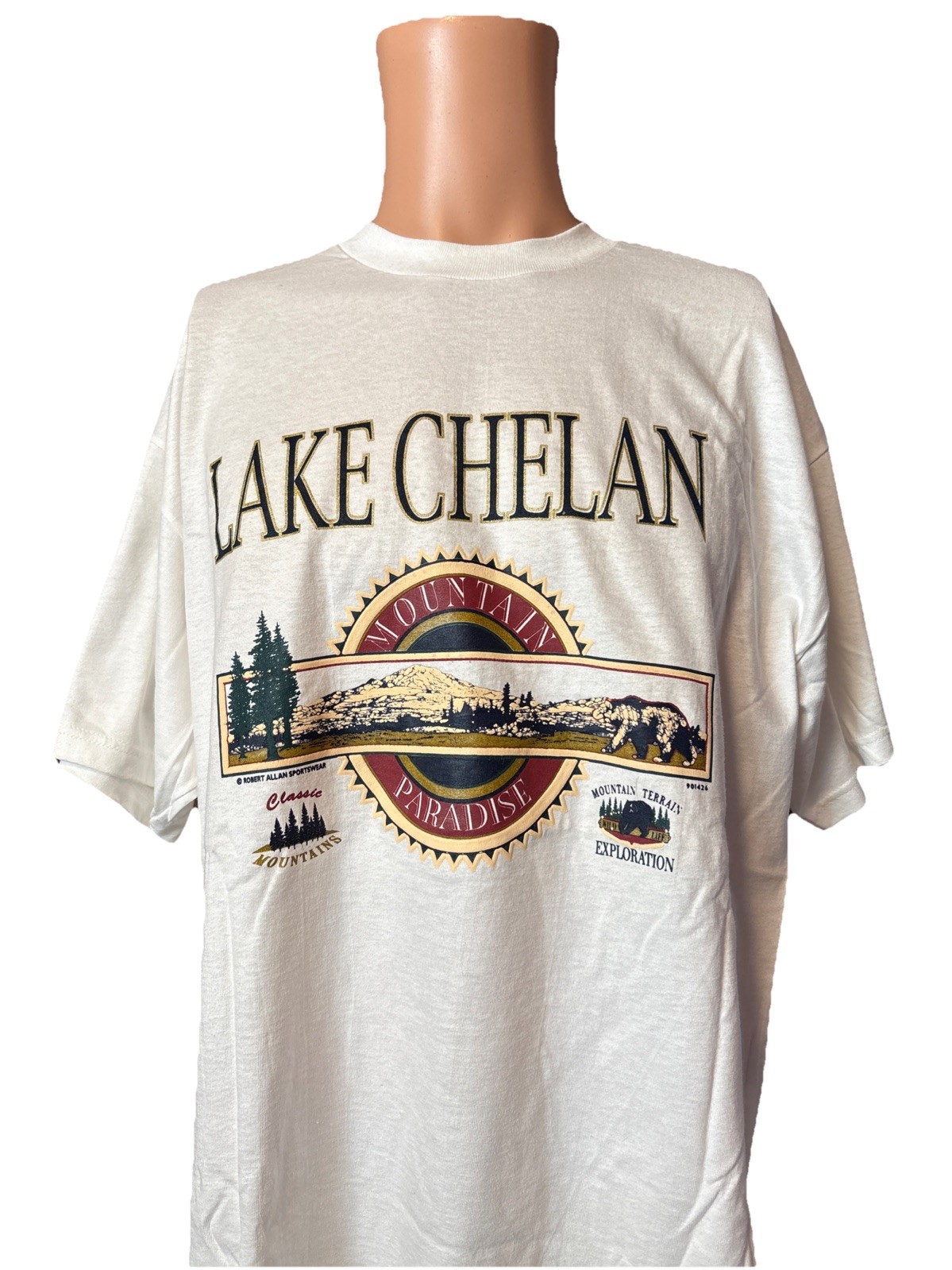 NWT Vintage 90’s Lake Chelan Robert Allan Sportswear Mountain Paradise Shirt L gallery