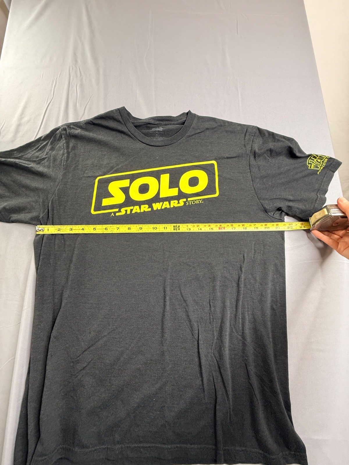 Star Wars Solo Movie Shirt Men's Medium M Dark Heather Grey Tri-Blend Logo Tee gallery
