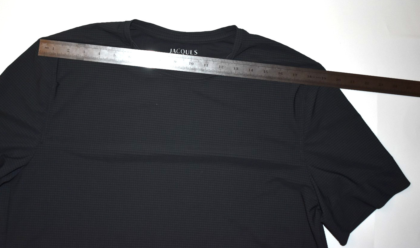 Jacques NY Men's Size L Gray Ribbed Performance T Shirt Polyamide Blend gallery