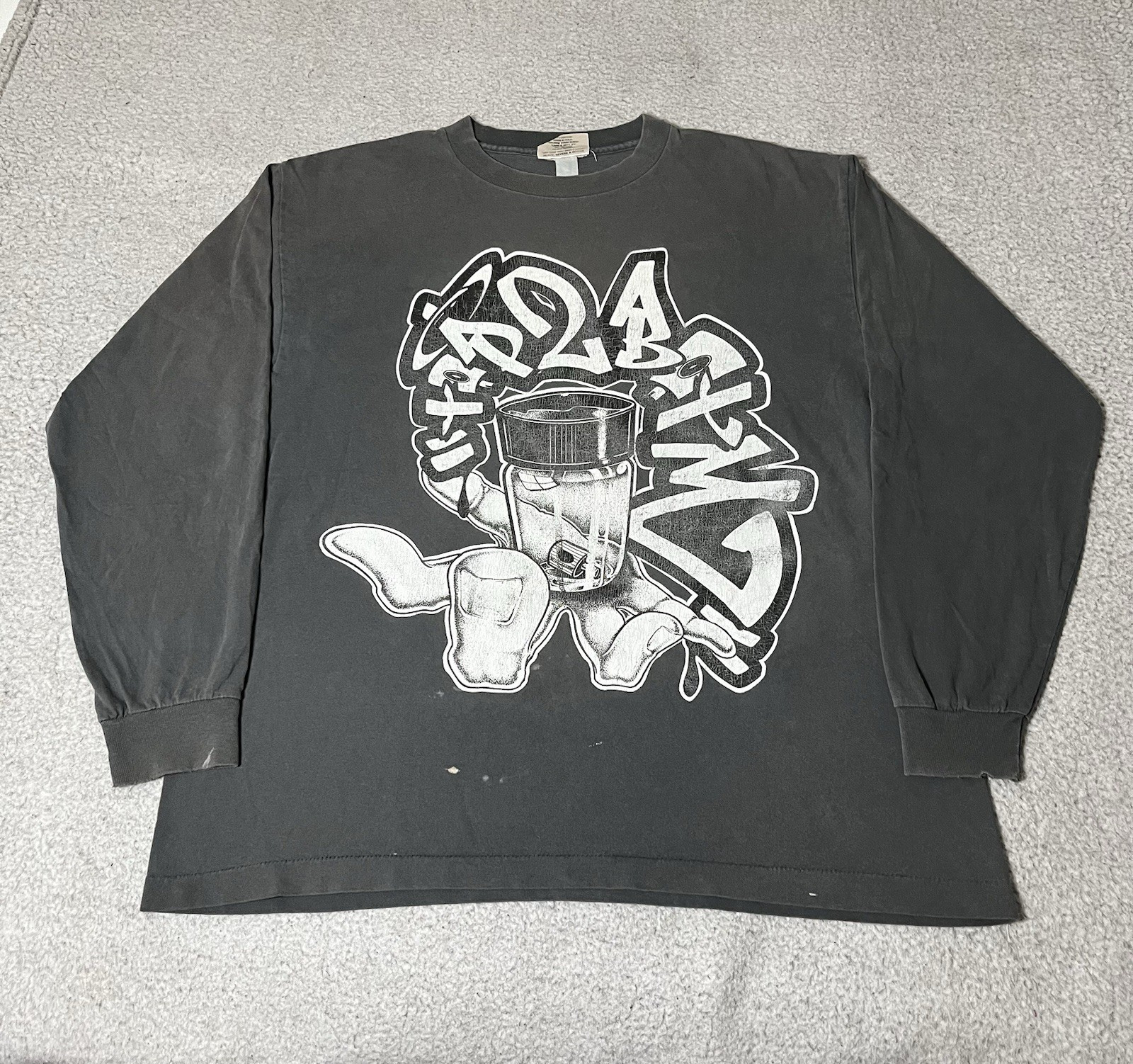 Top 2 Botm Shirt Mens Vintage Graffiti PEACE SEVERE ZODIAK 90s Hip Hop Made USA