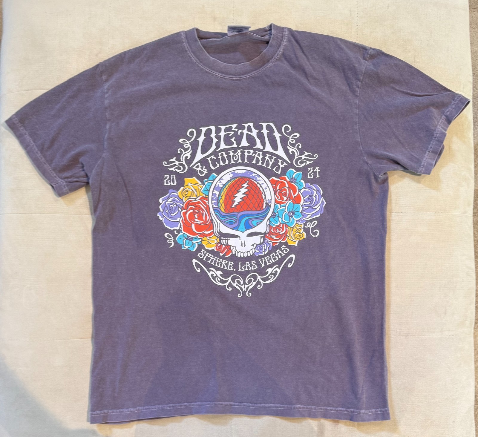 DEAD & COMPANY 2024 Shirt – The Sphere Las Vegas “Purple” SIZE LARGE