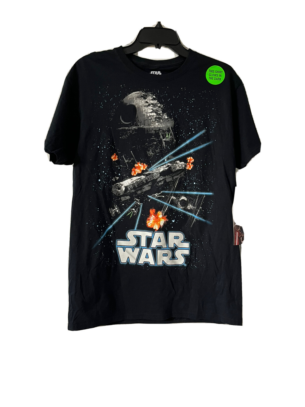 Star Wars Small (34/36) Glows In The Dark Men Black Colorful T-shirt gallery
