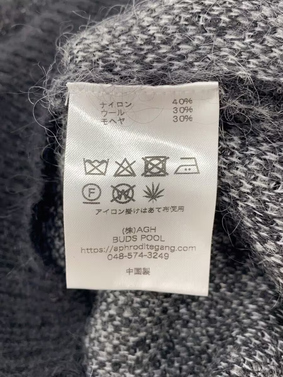 BUDSPOOL Knit Sweater, XL, Nylon, Black, Classic Logo Mohair Knit Sweater gallery