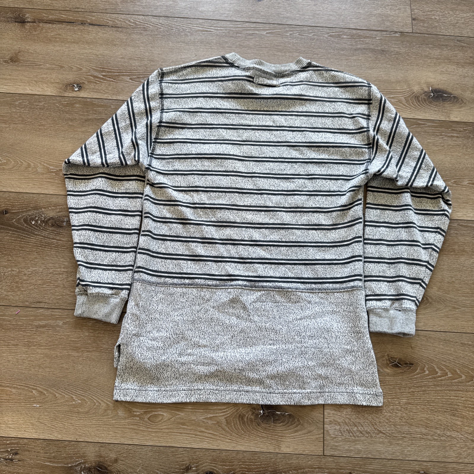 Vintage Trader Bay Shirt Mens S Striped Gray 90s 80s Streetwear Skater Rugby gallery