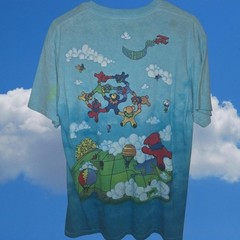 Year 2000 Liquid Blue Grateful Dead Parachute AOP Tee