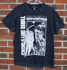 Three Days Grace Men’s Medium Explosions N.A. Tour 2023 T-Shirt Black Tie Dye