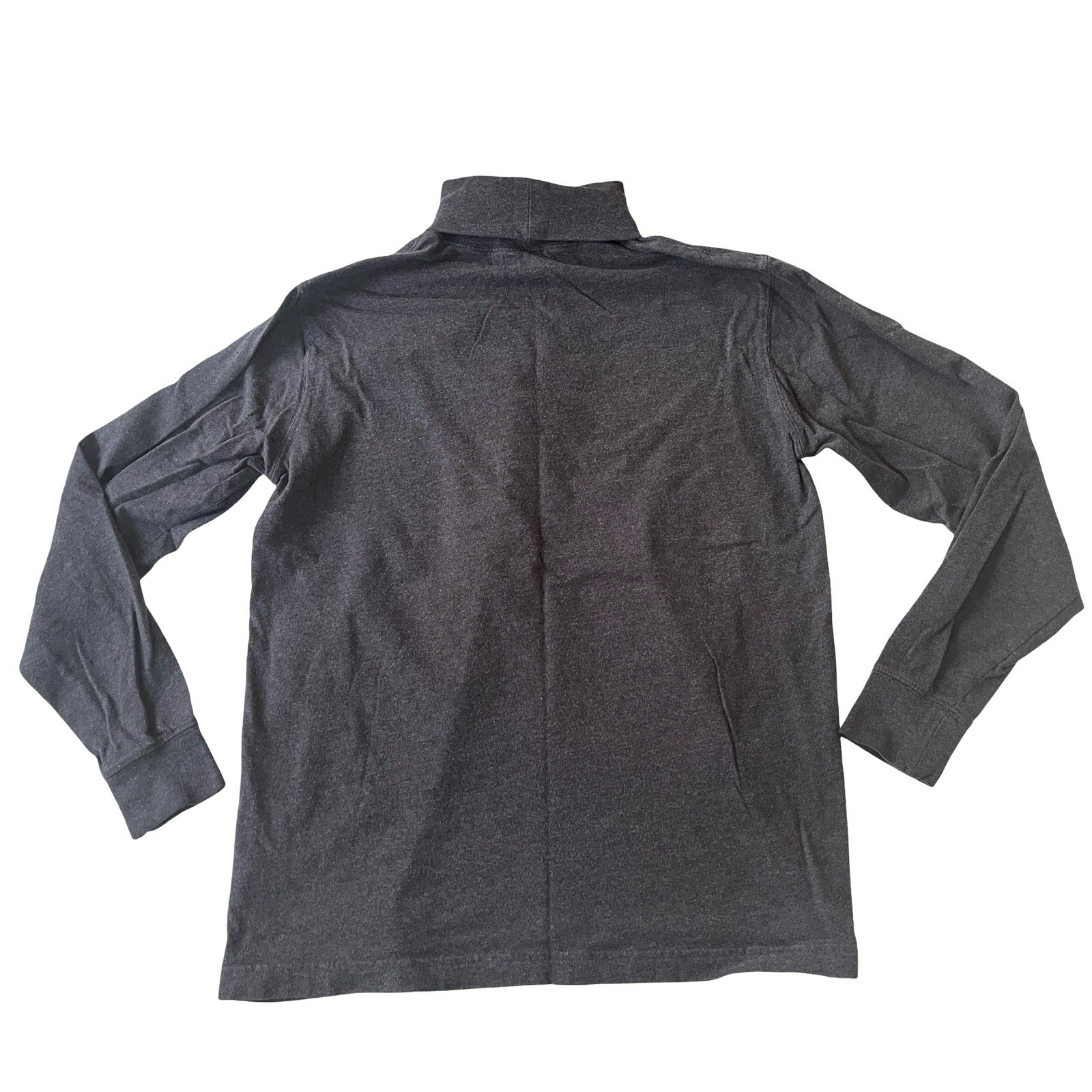 Lands' End Men's Size S 34-36 Dark Gray Turtleneck Long Sleeve T-Shirt Cotton gallery