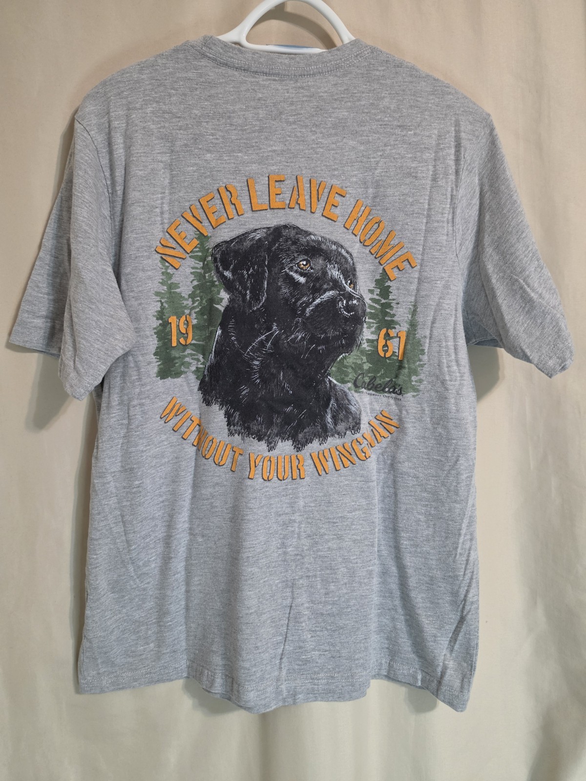 Men's Grey Short Sleeve T-Shirt By Cabelas Never Leave Home Without Your Wingman gallery