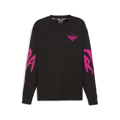 PUMA Melo X Toxic Graphic Crew Neck Long Sleeve T-Shirt Mens Black Casual Tops 6