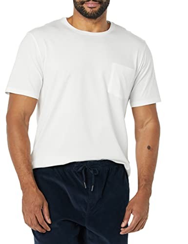 Amazon Essentials Men's Short-Sleeve Crewneck Pocket T-Shirts - WHITE - SIZE M gallery