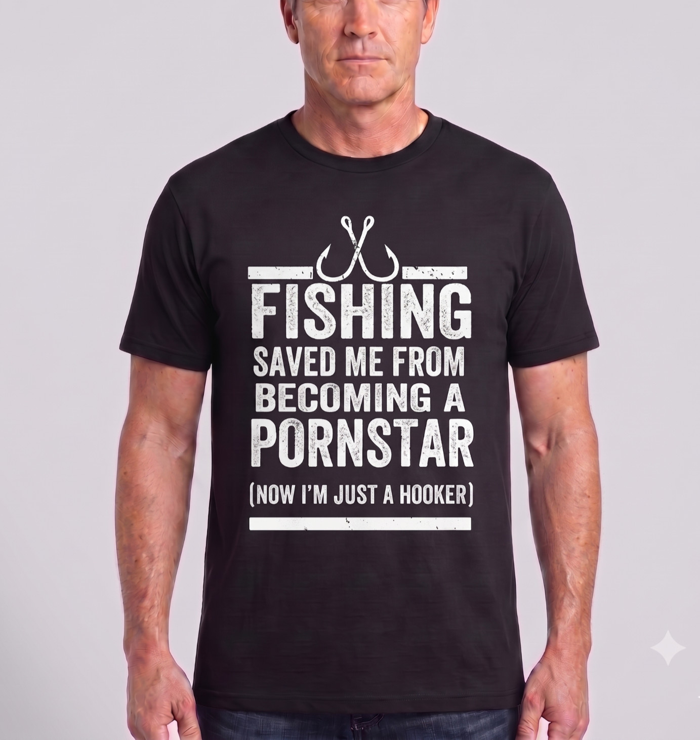 Funny Fishing T-Shirt Fishing Saved Me Joke Shirt Gift For Fisherman Men Tee gallery