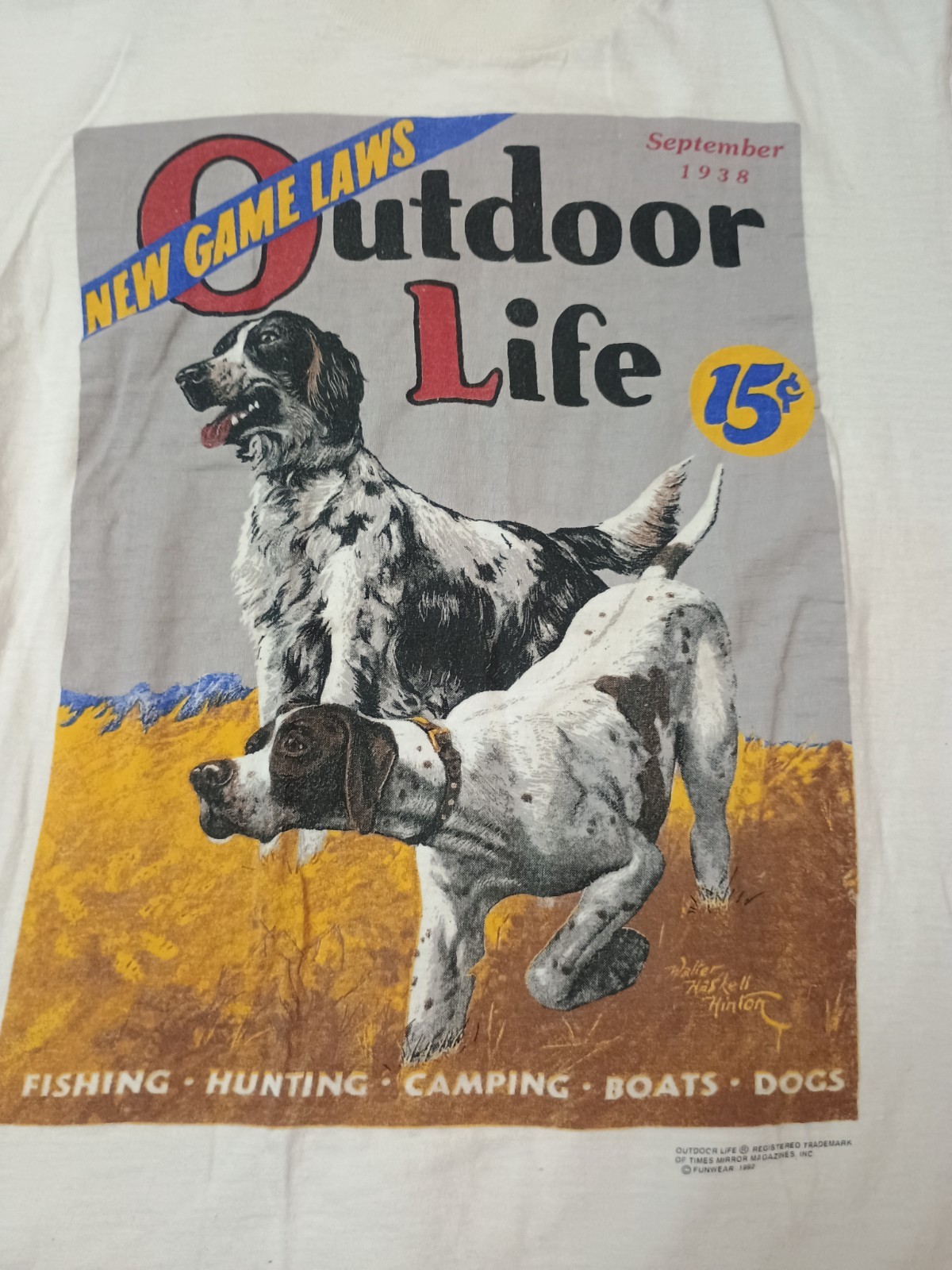Vintage 90s Outdoor Life Hunting Dogs T-Shirt Small Bird Dogs Single Stitch gallery