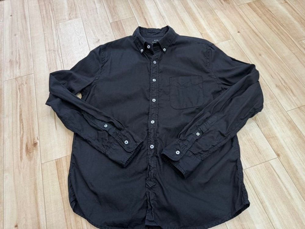 SAVE KHAKI UNITED Black Cotton Button-Down Shirt Size M (US L)