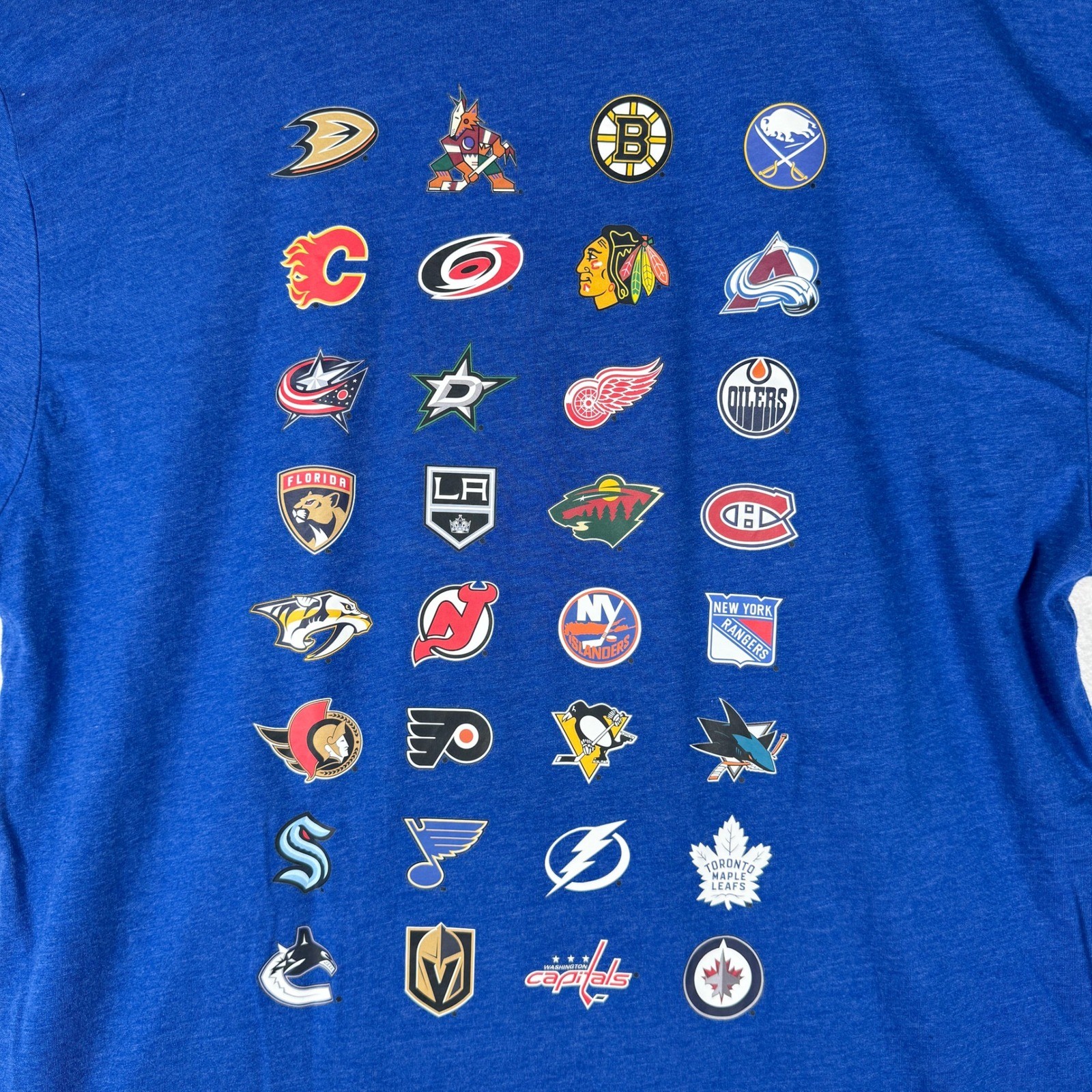 NHL Fastenal Official Partner T-Shirt Mens L Blue All Teams Graphic Tee gallery