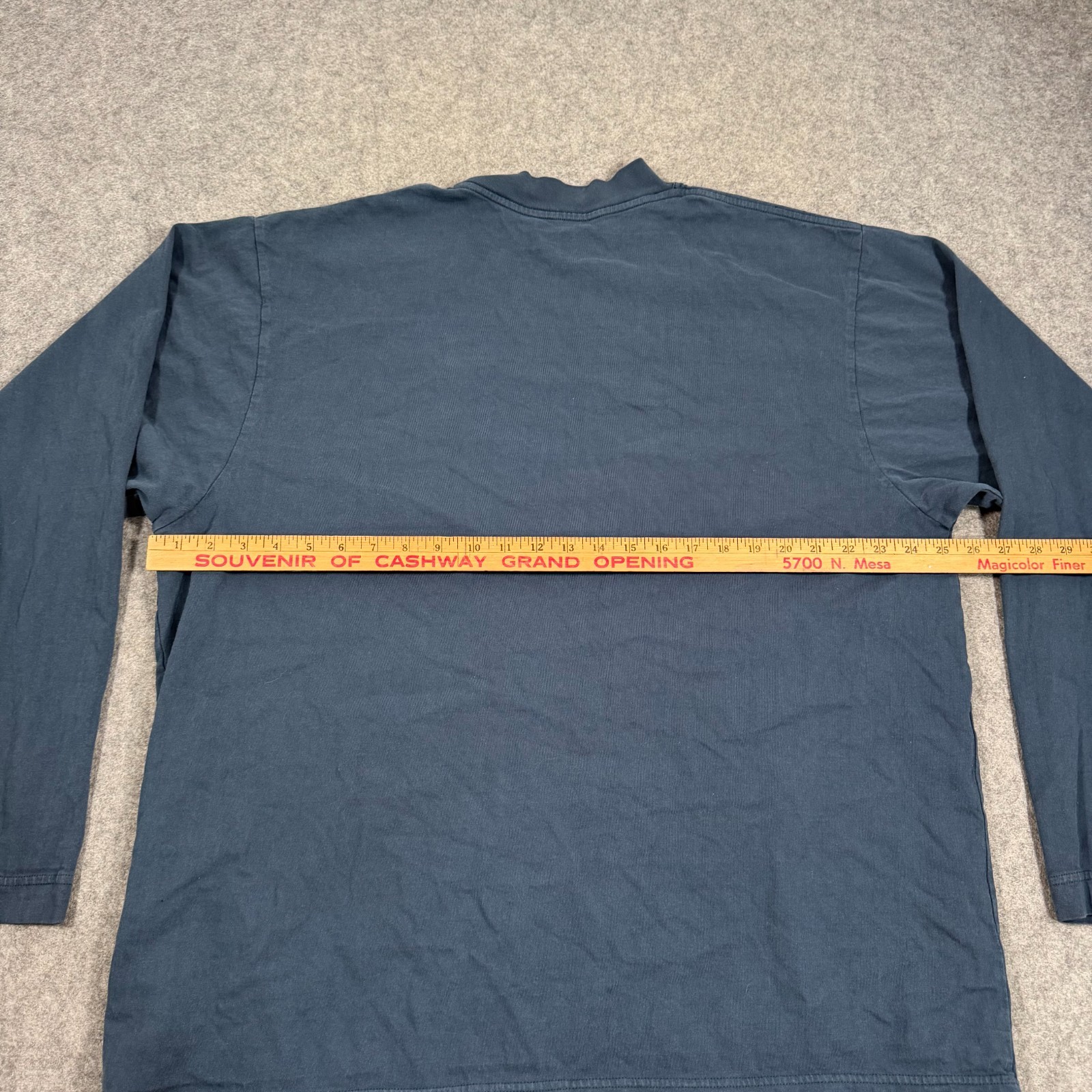 Yeezy Gap Blue Balenciaga Logo High Neck Long Sleeve Tee Men's Size Small gallery