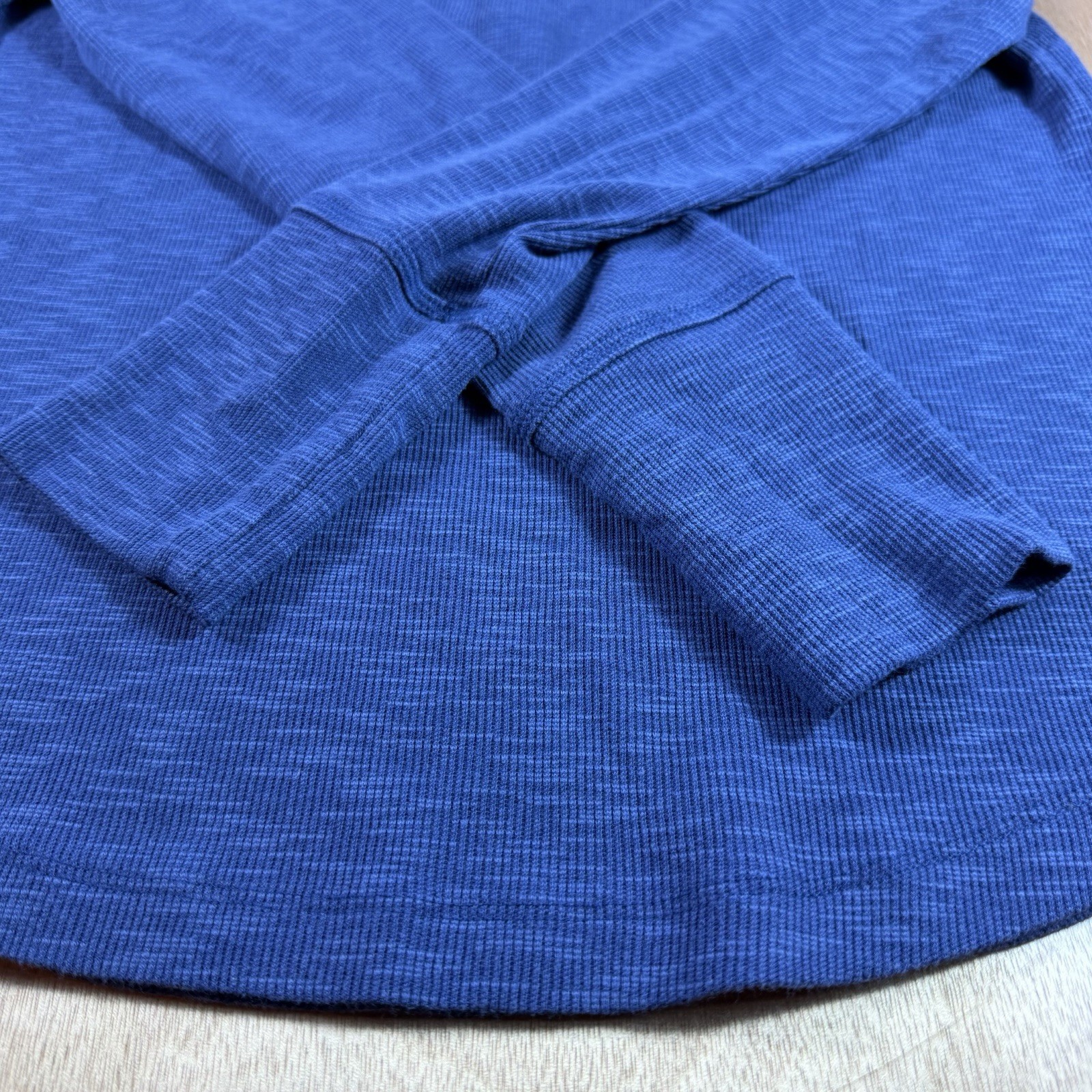 Gap Rib Henley Long SleeveMen Medium Tall Size Blue Color Quarter Button Down gallery