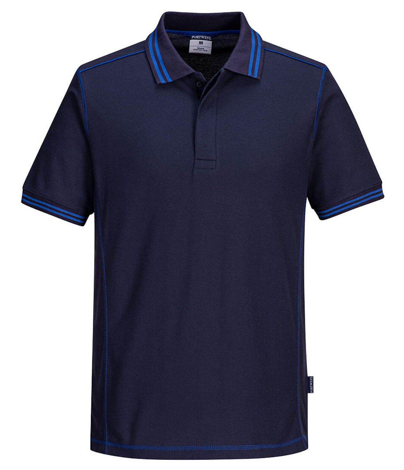 Mens Portwest Polo Shirt Work Casual Comfort Workwear Essential 2-Tone Top B218 gallery