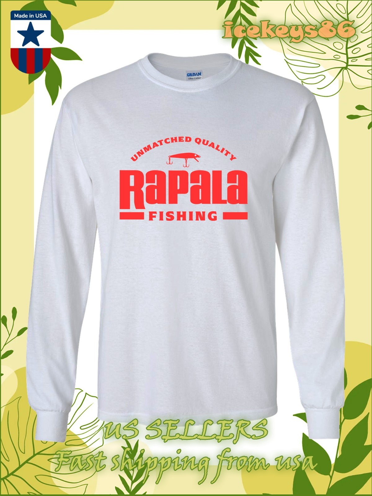 New Rapala Fishing Gear Logo Men's Long Sleeve T-Shirt American Size T-Shirt gallery
