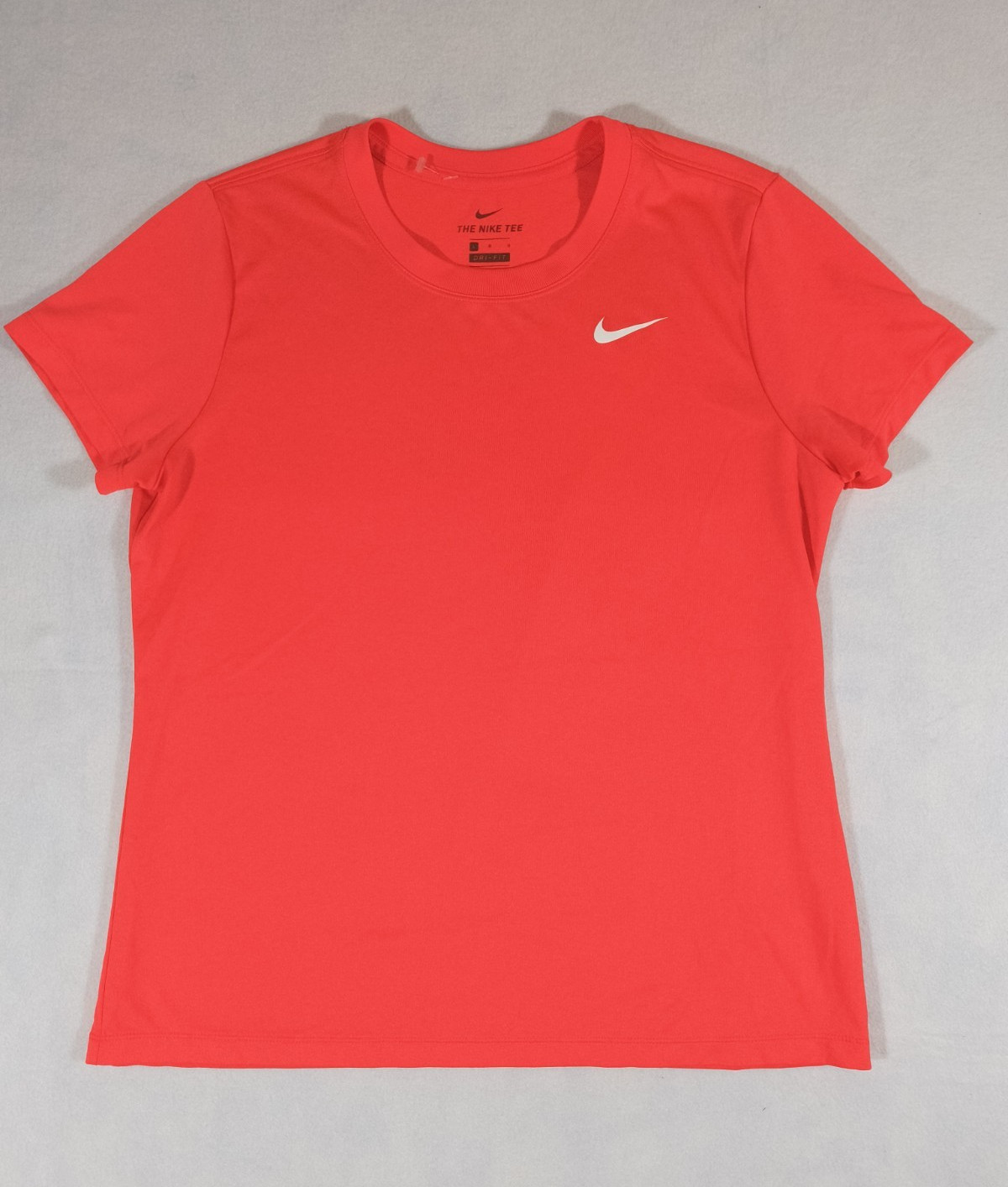 Nike The Nike Tee Men's Dri-FIT Red Crew Neck Short Sleeve T-Shirt L Logo gallery