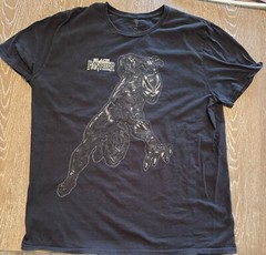 Marvel Avengers Black Panther Graphic T-Shirt Men Size 1XL Black Short Sleeve