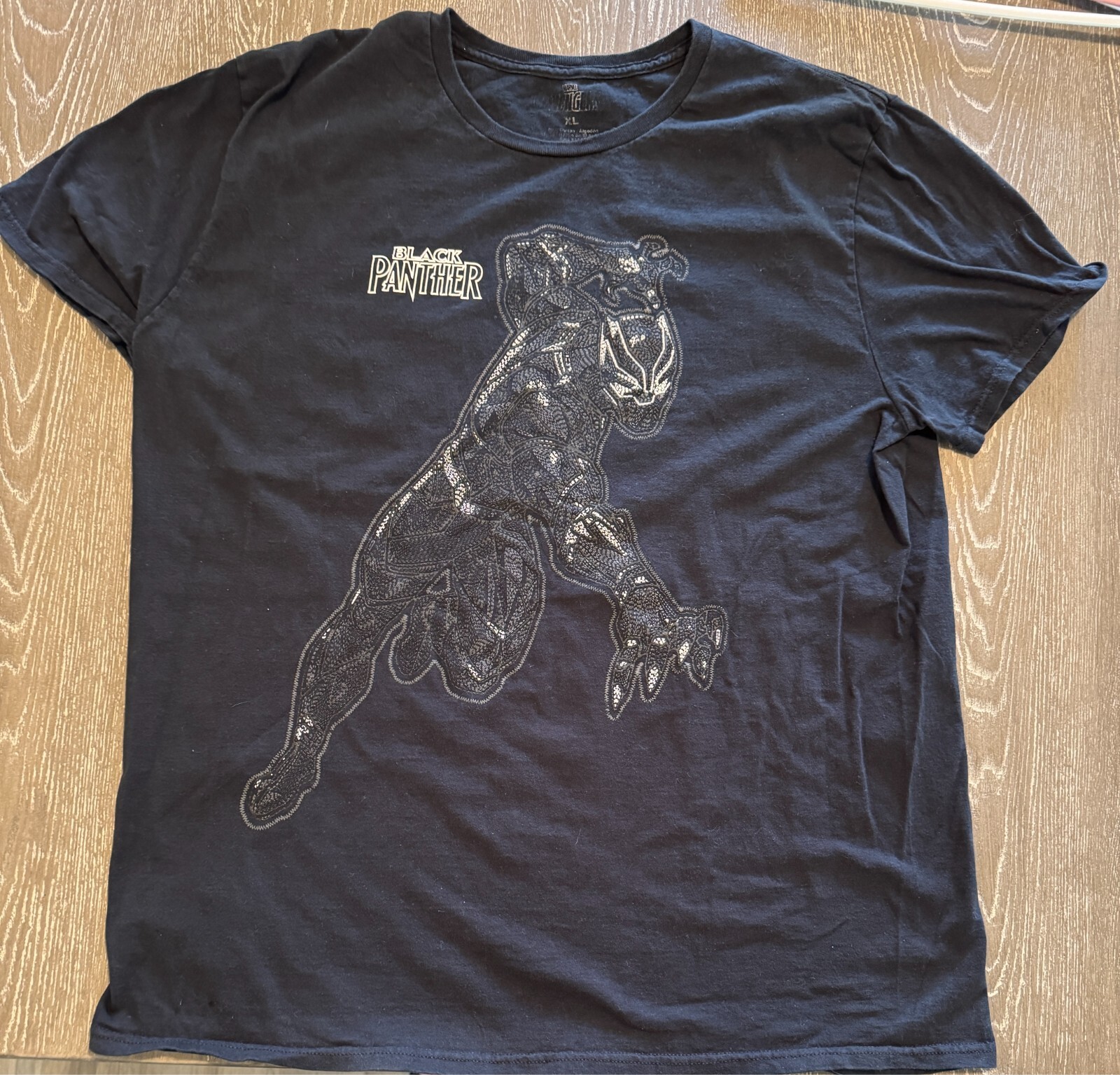 Marvel Avengers Black Panther Graphic T-Shirt Men Size 1XL Black Short Sleeve gallery